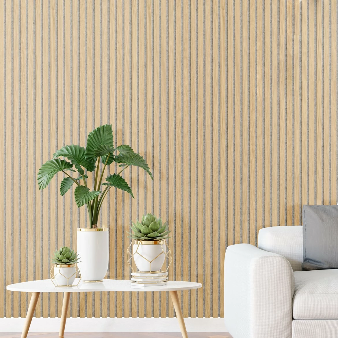 Acupanels Akustikpanel Ubh. Eg Med Lys Filt 2400x600 - Billede 5