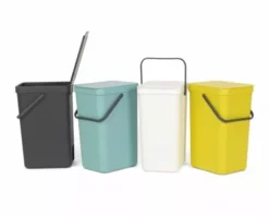 Affaldsspand M/ Låg Fra Brabantia - 16 Liter Grå Inkl. Vægbeslag