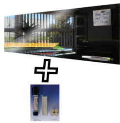 Antrasit Magnetopslagstavle I Glas - Flere Størrelser (Variant: 200x120 Cm)