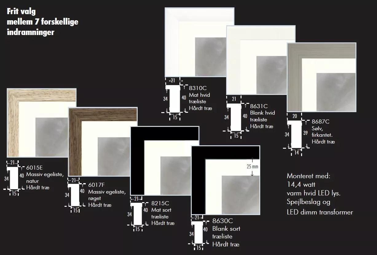 Frontlight Spejl Flere Størrelser MAT HVID RAMME (Mærke: LED Spejle, Variant: 120x80) - Billede 4