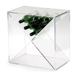 Cube Vinhylde I Akryl, Plads Til 24 Flakser Fra Gastro De Luxe