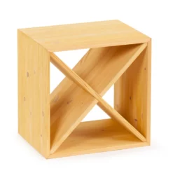 Cube Vinhylde I Fyrretræ, I Farven Lys Eg, Plads Til 12 Flasker Fra Gastro De Luxe