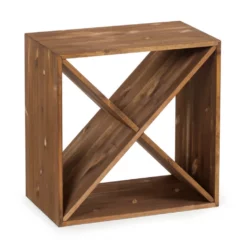 Cube Vinhylde I Fyrretræ, I Farven Mørk Eg, Plads Til 24 Flasker Fra Gastro De Luxe