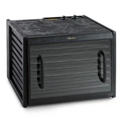 Dehydrator Med Gennemsigtig Dør, 9 Bakker Og Timer – Sort