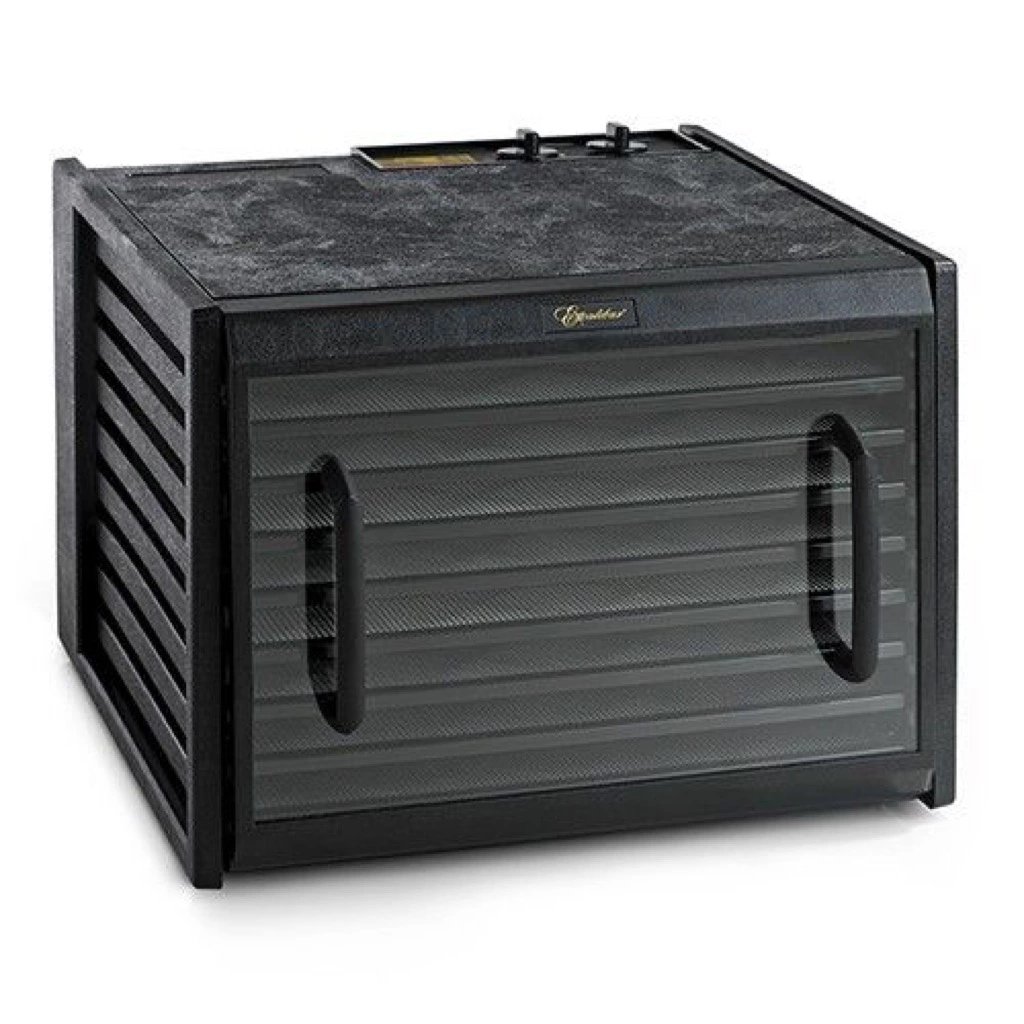 Dehydrator Med Gennemsigtig Dør, 9 Bakker Og Timer – Sort