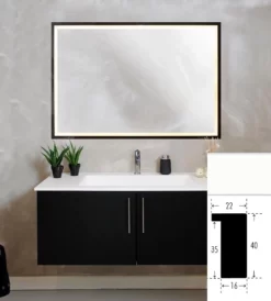 Frontlight Spejl Flere Størrelser BLANK HVID RAMME (Mærke: LED Spejle, Variant: 120x80)