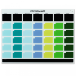 Naga Glas Månedstavle 120 X 90 Cm. Engelsk