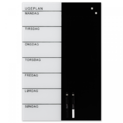 Naga Glas Ugetavle 40 X 60 Cm. Dansk