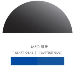 Halvcirkel Stænkpanel I Jernfrit Glas - Blå -Flere Størrelser (Variant: Stænkpanel M. Bue I JERNFRIT-BLANKT Glas 90 X 45 Cm.)