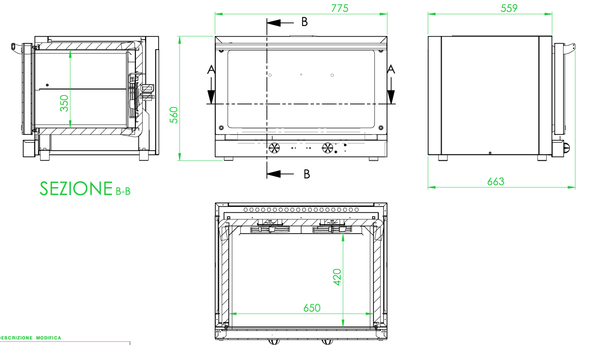 Industriovn, Tecnodom Nerone BAKEOFF, T/ 60x40 Plader - Billede 3