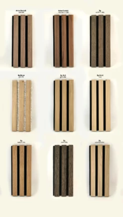 Acupanels Prøvepakke Med 3 Forskellige Akustikpanel Prøver