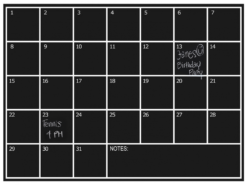 Naga Kridt Sticker Måndsplanner 100 X 70 Cm.