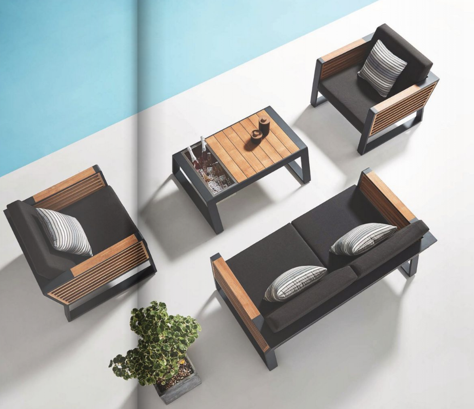 Lounge Sæt Fra Higold - New York - 4 Peroner - Sort