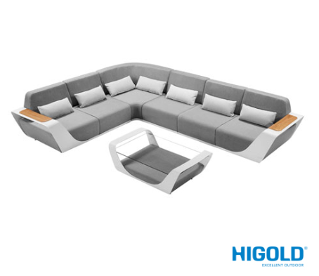 Loungesæt Fra Higold - Onda Corner Lounge - Grå/hvid - Billede 2