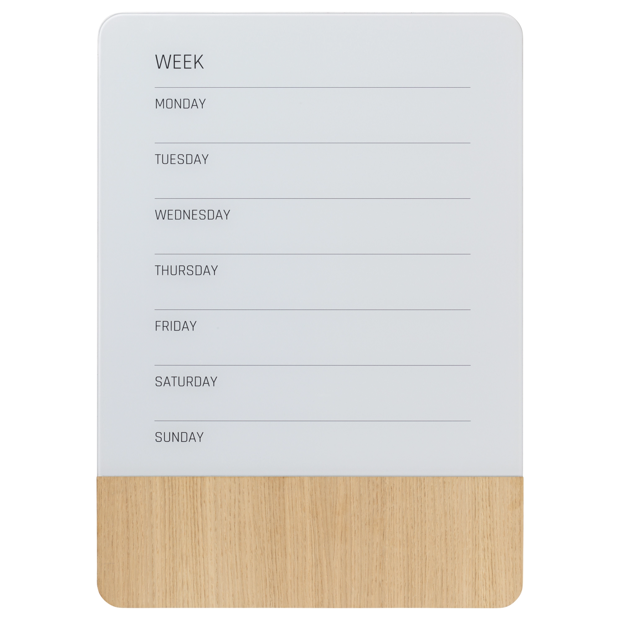 Naga Magnetisk Glas/egefiner Ugetavle 50 X 70 Cm. Engelsk