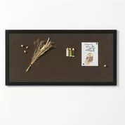 Naga Mørk Kork Opslagstavle Med Sort Ramme. 50 X 100 Cm