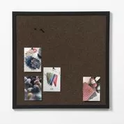 Naga Mørk Kork Opslagstavle Med Sort Ramme. 60 X 60 Cm