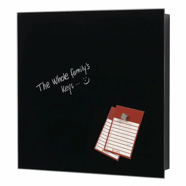 Naga Nøgleskab Sort Glas Front