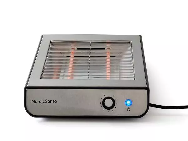 Nordic Sense Brødrister 600 Watt Sølv/Sort