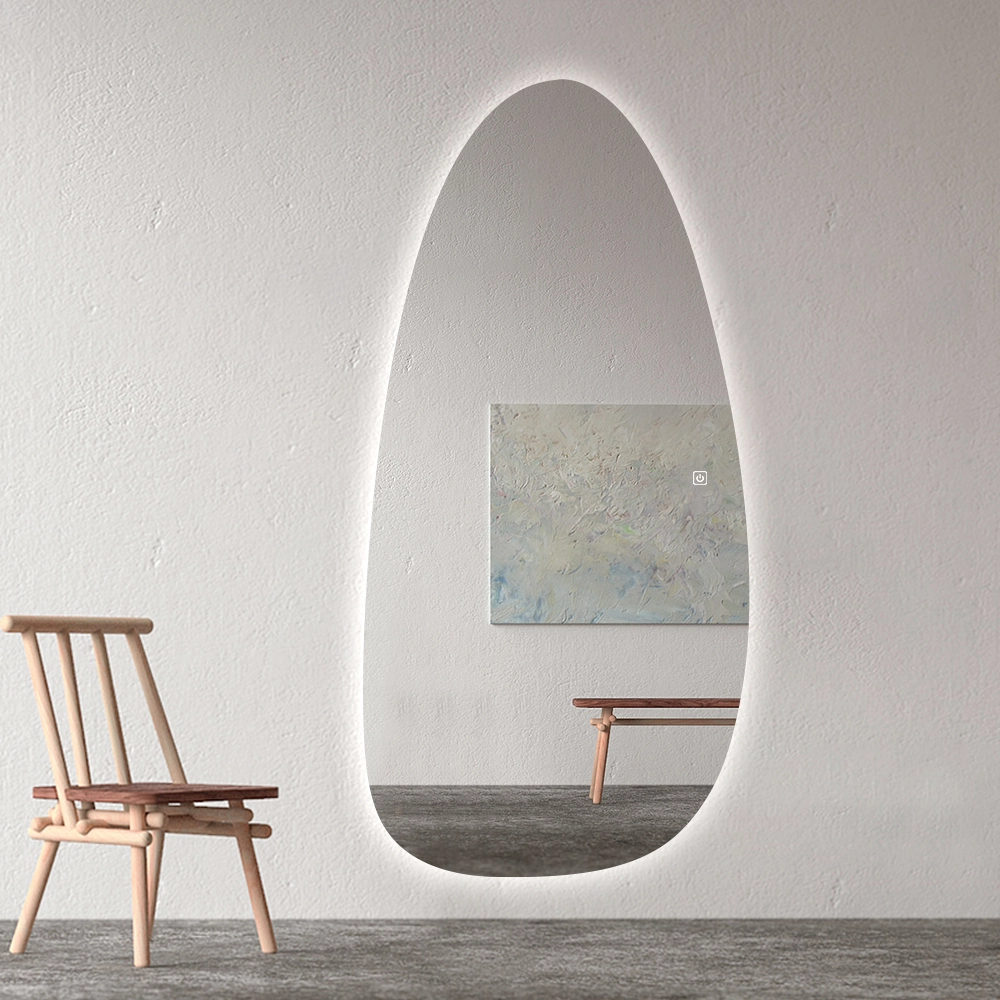 Premium Asymtrisk Spejl - Clara - Med LED Lys Og Sensor