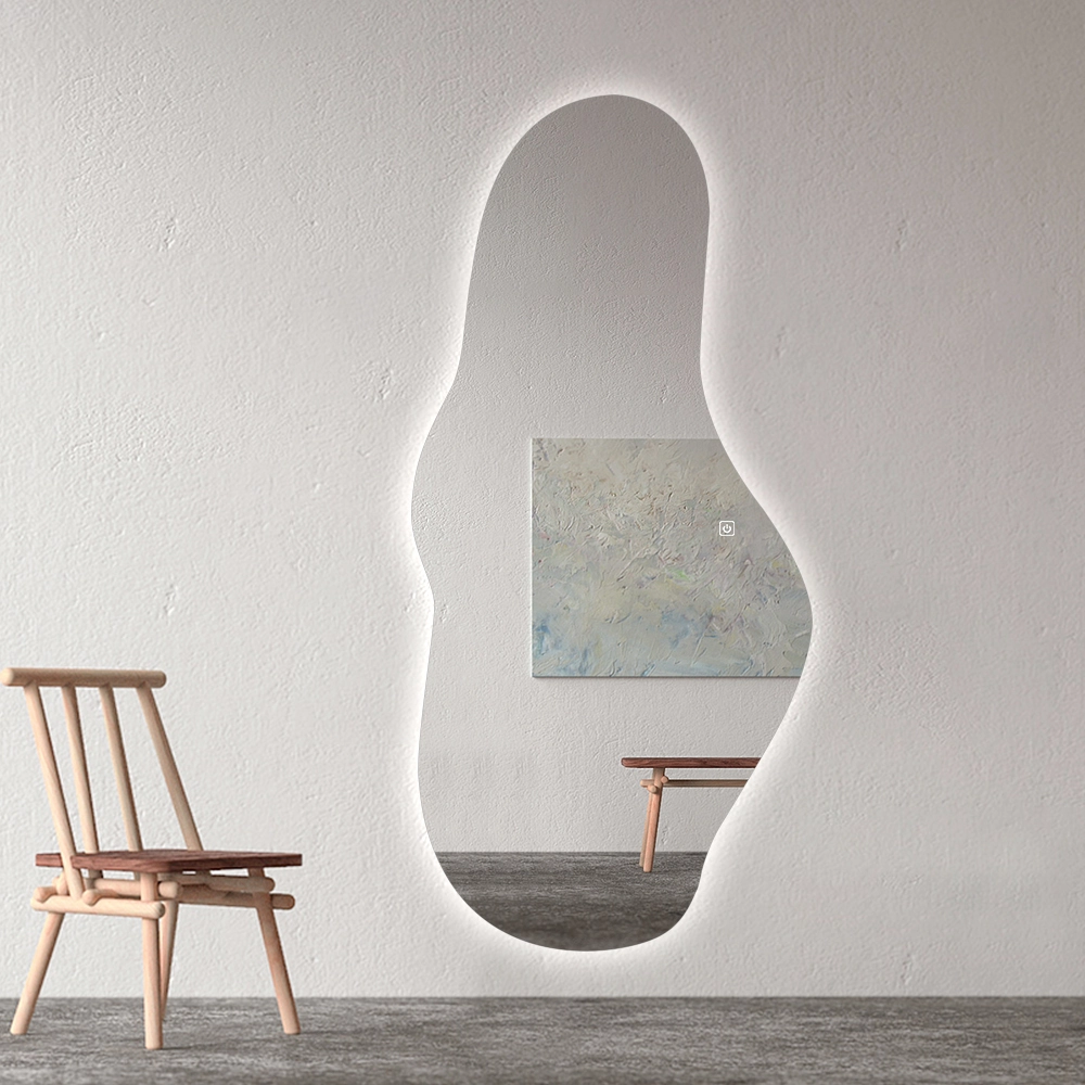 Premium Asymtrisk Spejl - Marry - Med LED Lys Og Sensor - Billede 4