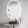 Premium Ovalt Badeværelse Spejl Med LED, Antidug Og Sensor