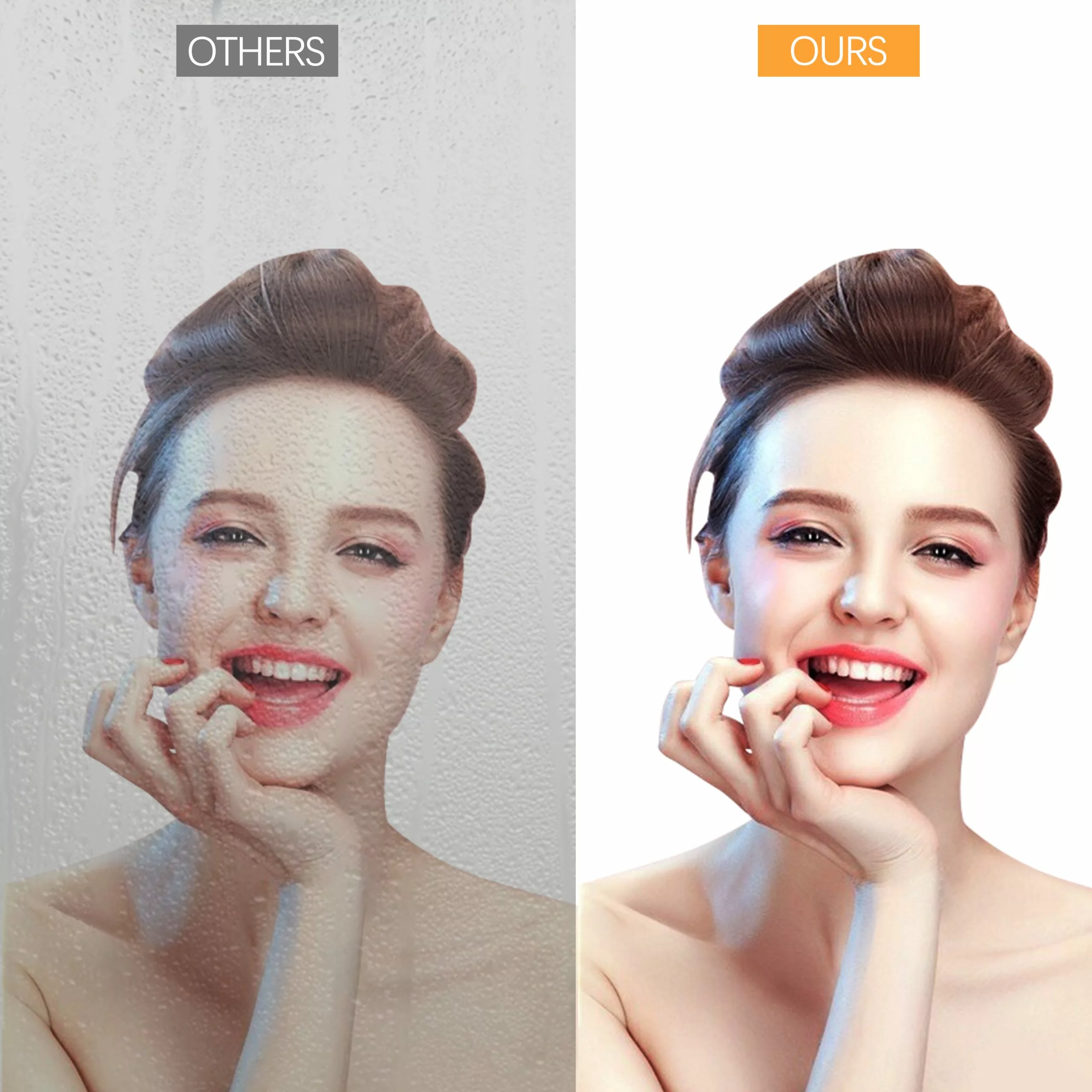 Premium Ovalt Badeværelse Spejl Med LED, Antidug Og Sensor - Billede 5