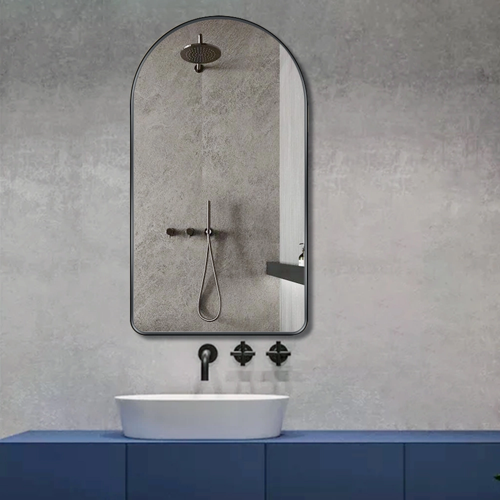 Premium Spejl Lea Med Sort Alu Ramme - Flere Størrelser (Variant: W70*H150cm) - Billede 5