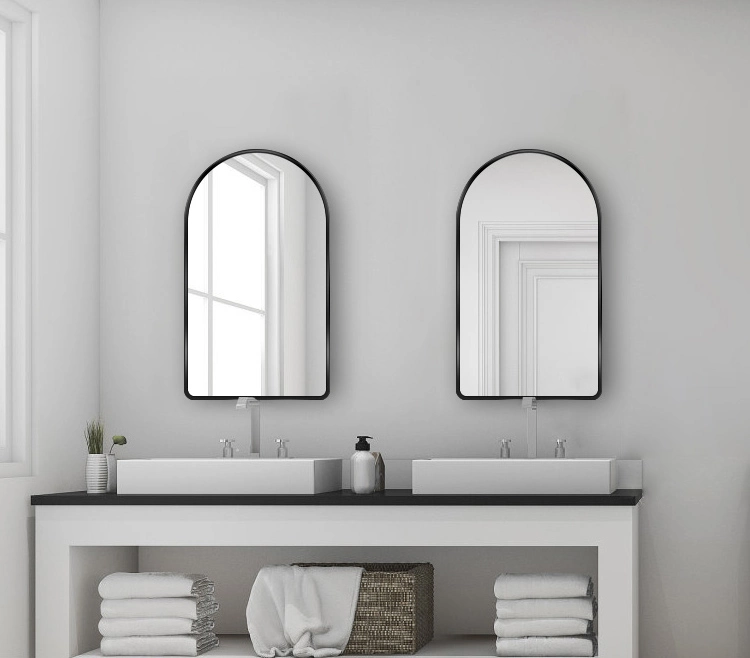 Premium Spejl Lea Med Sort Alu Ramme - Flere Størrelser (Variant: W70*H150cm) - Billede 6