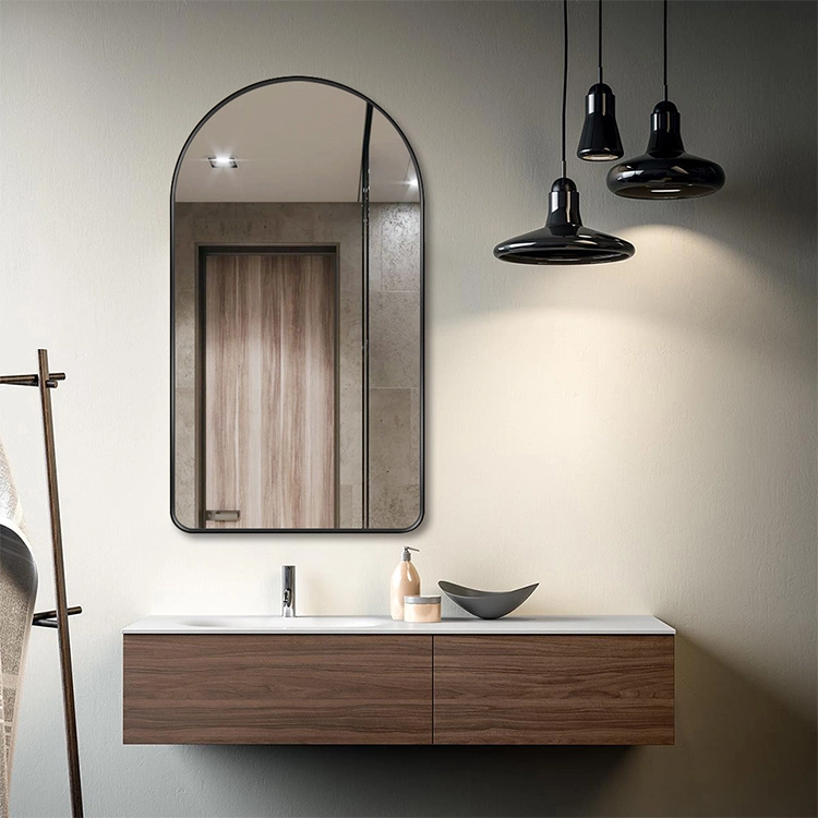 Premium Spejl Lea Med Sort Alu Ramme - Flere Størrelser (Variant: W70*H150cm) - Billede 2