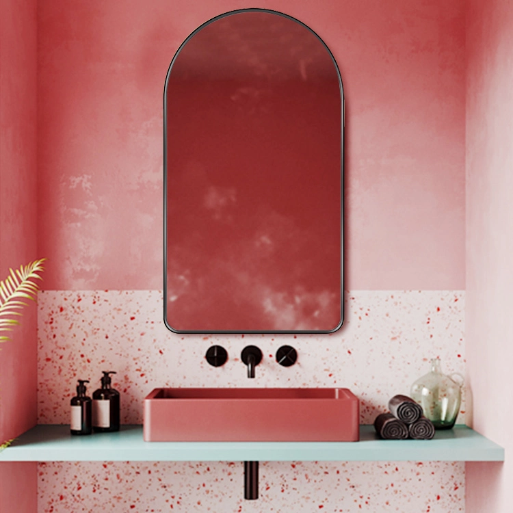 Premium Spejl Lea Med Sort Alu Ramme - Flere Størrelser (Variant: W70*H150cm) - Billede 4