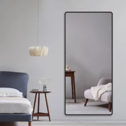 Premium Spejl Lisa Med Sort Alu Ramme - Flere Størrelser (Variant: 75*170)