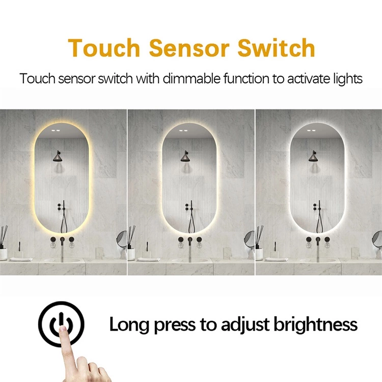 Premium Spejl Vilma Med LED Lys - Flere Størrelser (Variant: W70*H130cm) - Billede 3