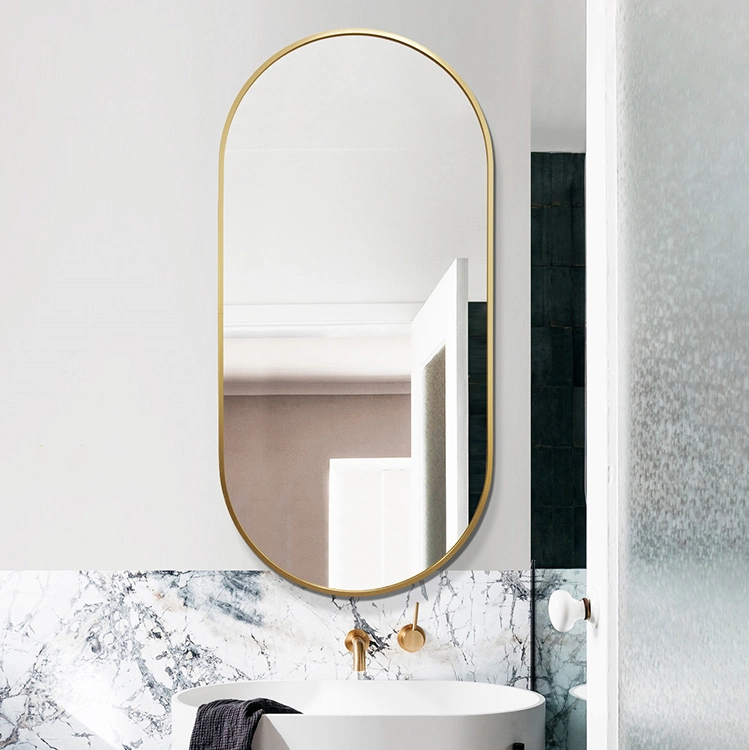 Premium Spejl Yrsa Med Guld Alu Ramme - Flere Størrelser (Variant: 70*130cm) - Billede 7