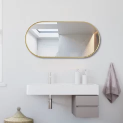 Premium Spejl Yrsa Med Guld Alu Ramme - Flere Størrelser (Variant: 70*130cm)