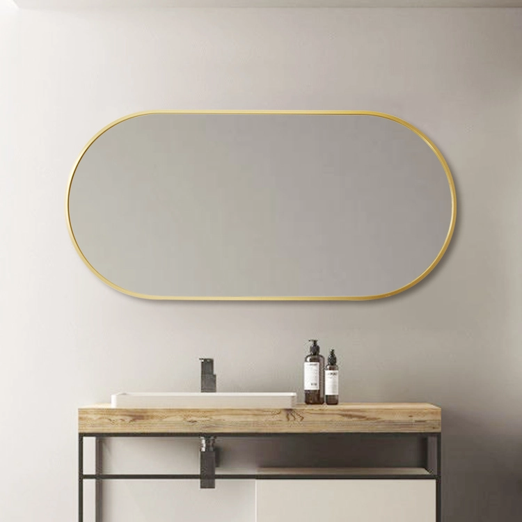 Premium Spejl Yrsa Med Guld Alu Ramme - Flere Størrelser (Variant: 70*130cm) - Billede 2