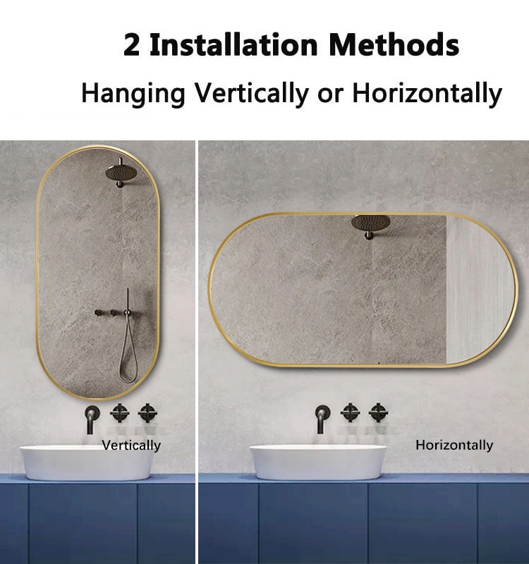 Premium Spejl Yrsa Med Guld Alu Ramme - Flere Størrelser (Variant: 70*130cm) - Billede 3