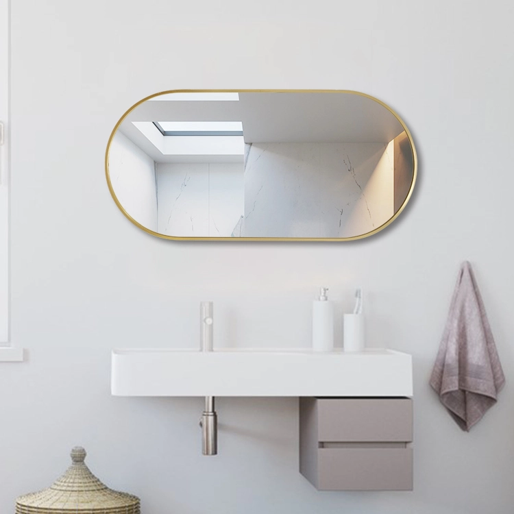 Premium Spejl Yrsa Med Guld Alu Ramme - Flere Størrelser (Variant: 70*130cm)