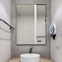 Premium Spejl Med 14 Mm Sort Aluminimums Ramme (Variant: W75*H150CM)