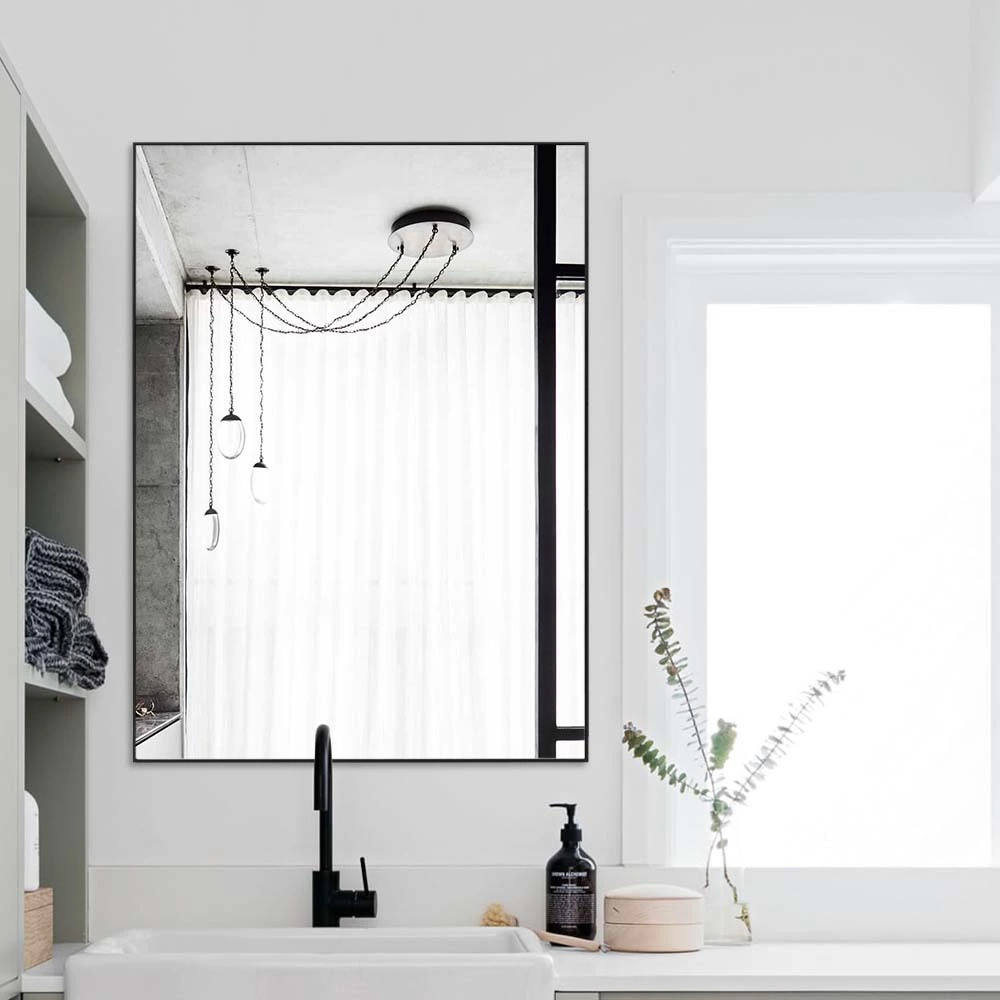 Premium Spejl Med 14 Mm Sort Aluminimums Ramme (Variant: W75*H150CM) - Billede 6