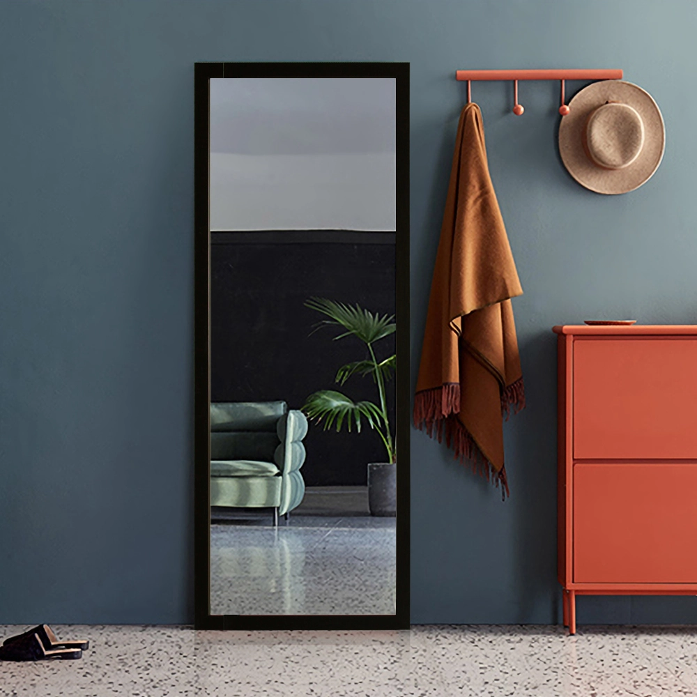 Premium Spejl Med Sort Ramme - 80x180 Cm - Billede 6