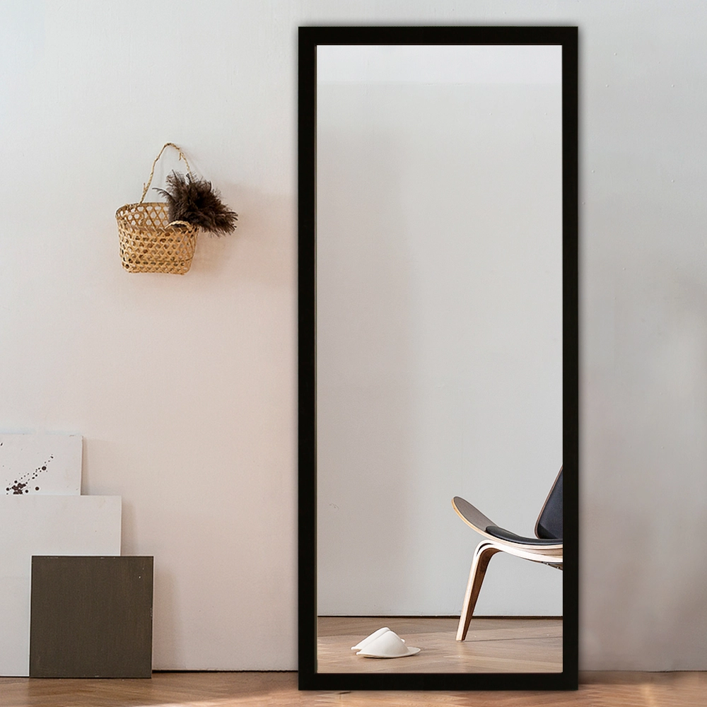 Premium Spejl Med Sort Ramme - 80x180 Cm - Billede 2