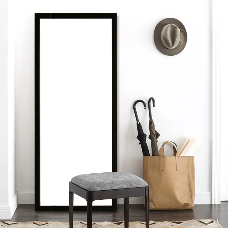 Premium Spejl Med Sort Ramme - 80x180 Cm - Billede 4