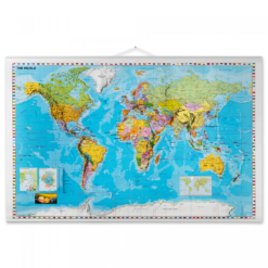 Naga Rullet Verdens Kort 137 X 89 Cm.