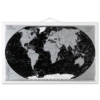 Naga Rullet Verdens Kort Sort/Sølv 97 X 67 Cm
