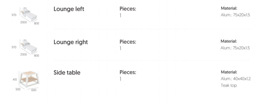 Solsenge Sæt Fra Higold - York - Hvid - Billede 2