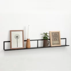 Naga Sort Gallerihylde 90 Cm.