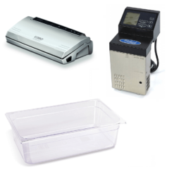Caso Sous Vide Sæt XXL - MAXI Universal Pro + VC100 Vakuumpakker + 1/1 GN Bakke