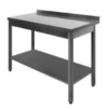 Stålbord Med Rillet Underhylde DSS, 700 Mm Dyb I Mange Længder