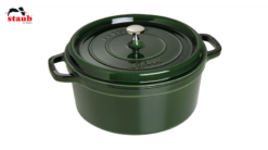 Staub Cocotte Støbejern Grøn 28 Cm